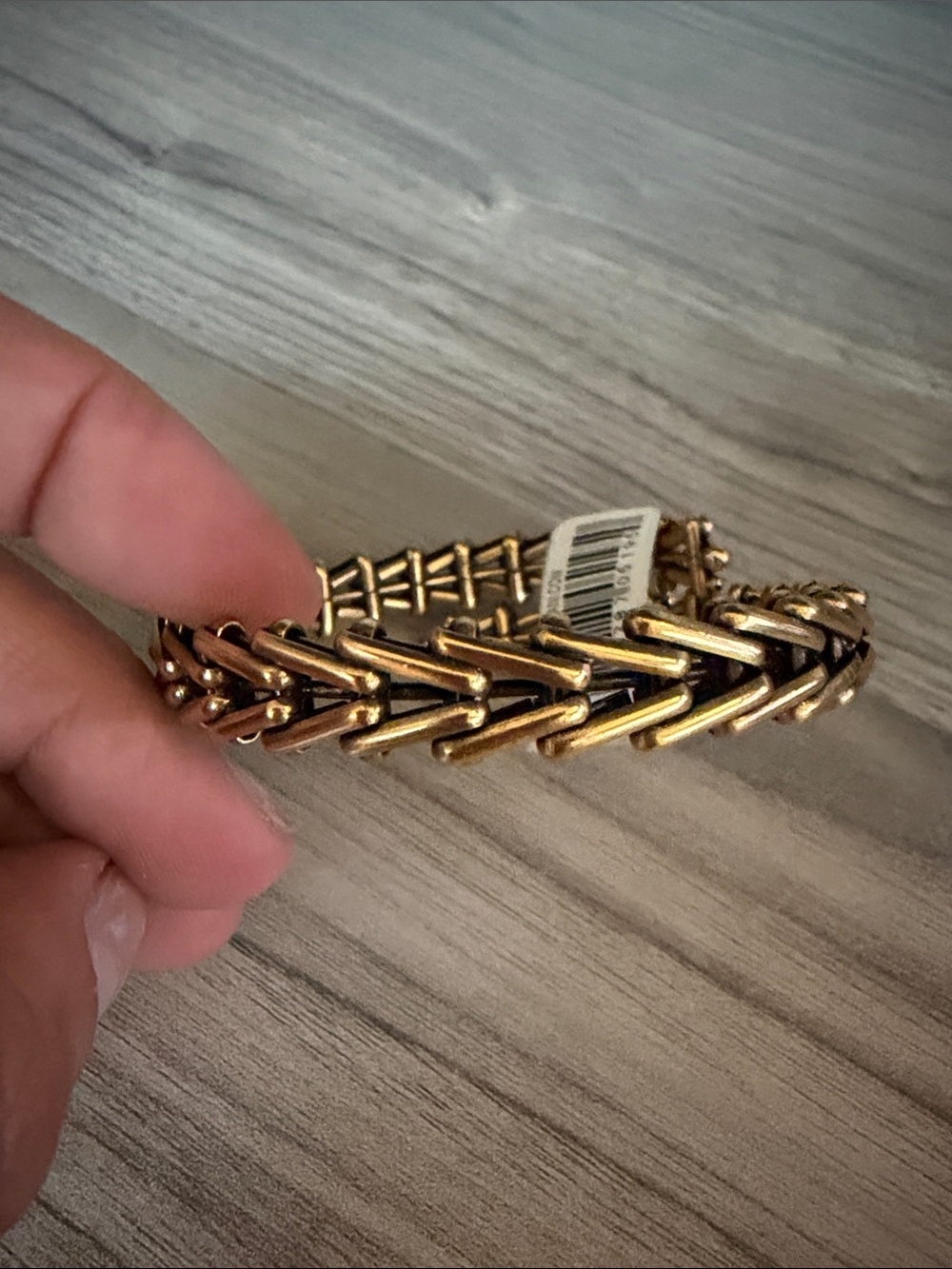 Alex and Ani Men's Gold-Tone Woven Link Stretch Bracelet